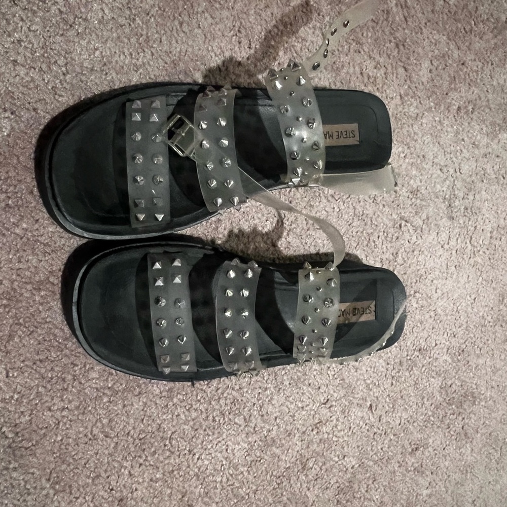 Steve Madden Studded Black Sandals